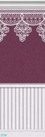 Sims 2 — Lace Walls in Burgundy - Individual Item by maylynn55 — Made by maylynn55 - Please feel free to use any of my