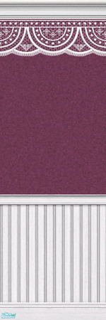 Sims 2 — Lace Walls in Burgundy - Individual Item by maylynn55 — Made by maylynn55 - Please feel free to use any of my