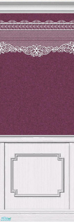 Sims 2 — Lace Walls in Burgundy - Individual Item by maylynn55 — Made by maylynn55 - Please feel free to use any of my