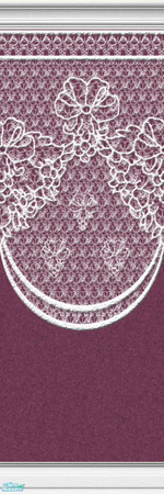 Sims 2 — Lace Walls in Burgundy - Individual Item by maylynn55 — Made by maylynn55 - Please feel free to use any of my