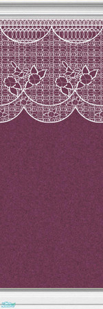 Sims 2 — Lace Walls in Burgundy - Individual Item by maylynn55 — Made by maylynn55 - Please feel free to use any of my