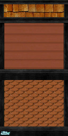 Sims 2 — The Arts and Crafts Collection - Redwood by c_literati — Matches Maxis sidings and window wood.