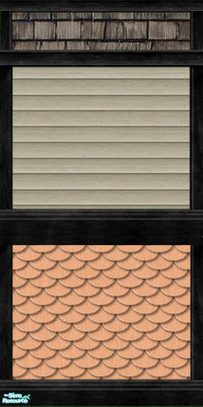 Sims 2 — The Arts and Crafts Collection - Peach by c_literati — Matches Maxis sidings and window wood.