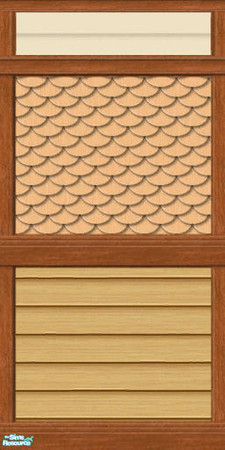 Sims 2 — The Arts and Crafts Collection - Wood by c_literati — Matches Maxis sidings and stained glass window wood.