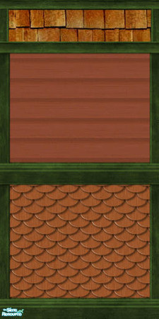 Sims 2 — The Arts and Crafts Collection-Greenwood by c_literati — Matches Maxis sidings and stained glass window wood.