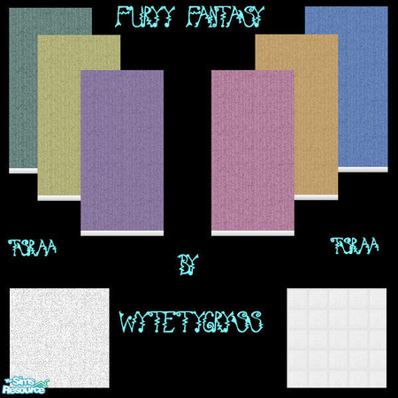 Sims 2 — Furry Fantasy Collection by wytetygryss — A collection of 6 wallpapers, 1 carpet floor and 1 tile floor by