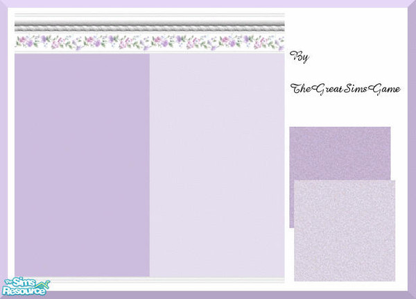 Sims 2 — Wall & Carpet Set by BarbAnn — 