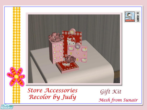 Sims 2 — Judy T217 Gift Kit - Pink by judyhugsnoopy — Recolor of "Sunair Stationer Store Accessories" Hope you