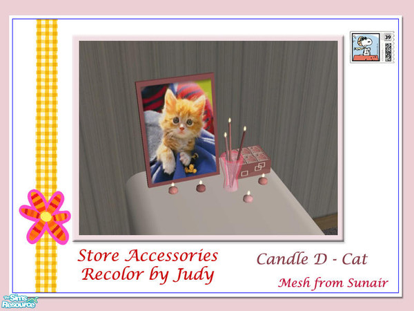 Sims 2 — Judy T181 Candle D - Cat by judyhugsnoopy — Recolor of "Sunair Candle Store Accessories" Hope you like