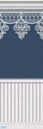 Sims 2 — Lace Walls in Denim - Individual Item by maylynn55 — Made by maylynn55 - Please feel free to use any of my walls