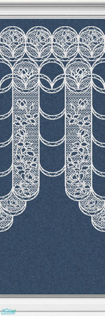 Sims 2 — Lace Walls in Denim - Individual Item by maylynn55 — Made by maylynn55 - Please feel free to use any of my walls
