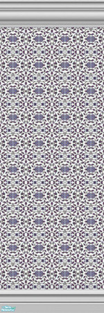 Sims 2 — Leaf & Flower - Violet by h3psibah — One of a set of wallpapers with matching carpets. TSRAA. (Game file is