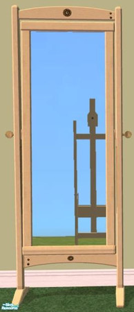 Sims 2 — NK Pine Bedroom - Mirror by MoMama — A Pine mirror for the Sim who needs a charisma boost.