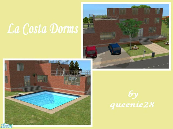 Sims 2 — La Costa Dorms by queenie28 — NOTE: YOU WILL NEED MS. BARROW'S BENTFORM DINING ROOM TABLE MESH FOR THE BEDROOM