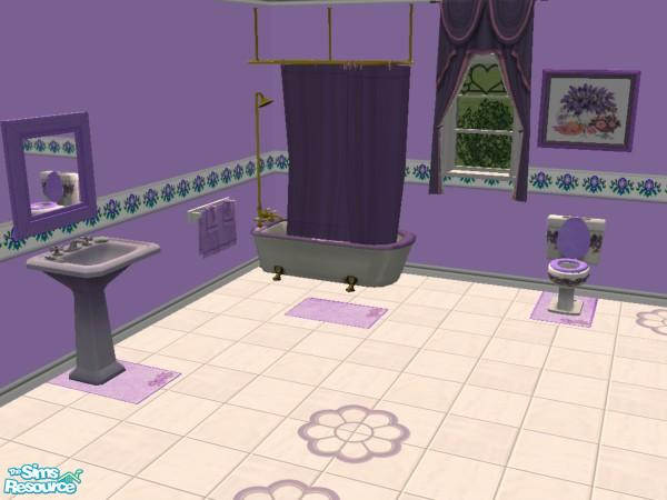 Sims 2 — Lilac Bathroom by hatshepsut — When blue or green just won't do why not try lilac instead?