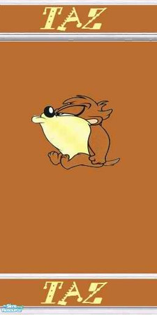 Sims 2 — Kids Cartoon Set - Tazmania Walls by ookc7 — Part of my kids cartoon set