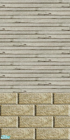 Sims 2 — Siding n' Brick - Individual Item by Lorah — Siding n' Brick comes in weathered green, blue, browns, pink, grey,