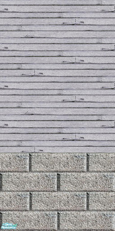 Sims 2 — Siding n' Brick - Individual Item by Lorah — Siding n' Brick comes in weathered green, blue, browns, pink, grey,