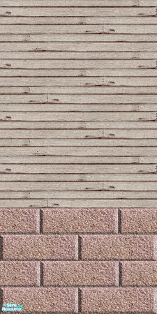Sims 2 — Siding n' Brick - Individual Item by Lorah — Siding n' Brick comes in weathered green, blue, browns, pink, grey,