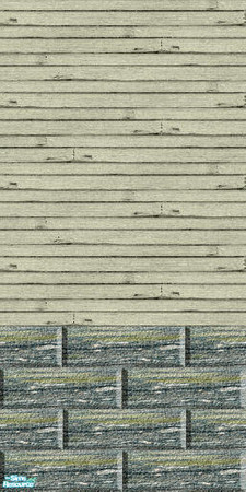 Sims 2 — Siding n' Brick - Individual Item by Lorah — Siding n' Brick comes in weathered green, blue, browns, pink, grey,
