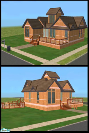Sims 2 — Oxyville by ookc7 — This is perfect starter house under 20K (Furnished)!it has 1 bedroom, 2 bathrom, kitchen,