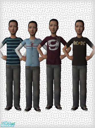 Sims 2 — Boys Collection 1 by agaliha5 — four outfits for your sim boys