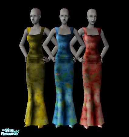 Sims 2 — Ombre Evening Set by Revenantboi — Nice enough to eat off of at the homeless shelter. Gold, Red, Blue. 