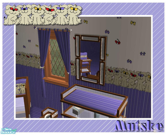 Sims 2 — Puppy Nursery - Mirror by Mutske — Puppy Nursery in Mocca is a recolor from the set "Maya Nursery" by