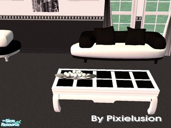 Sims 2 — Monochrome tray by pixielusion — Part of Monochrome Minimalist set
