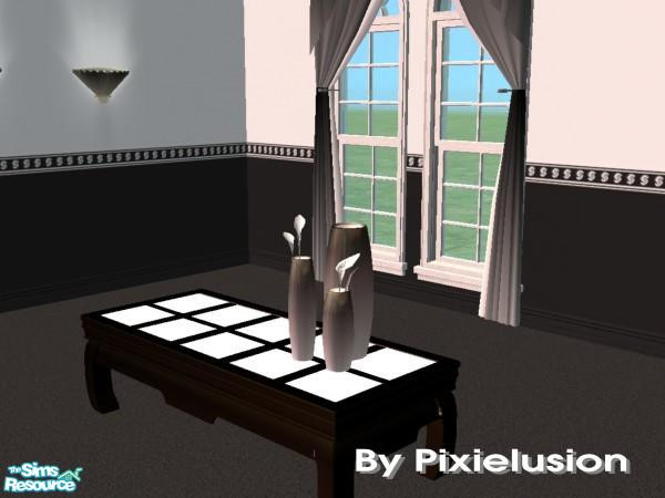 Sims 2 — Monochrome vase by pixielusion — Part of Monochrome Minimalist set