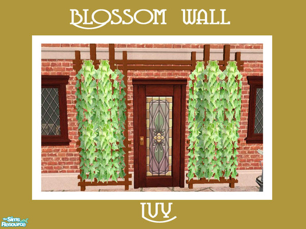 Sims 2 —  Blossom Wall Ivy by Shakeshaft — Part of a new mesh set comprising of a Door Trellis and Blossoms to decorate