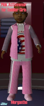 Sims 2 — Toddler Windbreakers - Pink Girls by Morganthe — Part of Toddler Activewear/windbreaker set