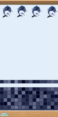 Sims 2 — Deep Blue Sea Wall 1 by jgilbert — Tiled wall to match deep blue sea floor tiles. by Jennifer G