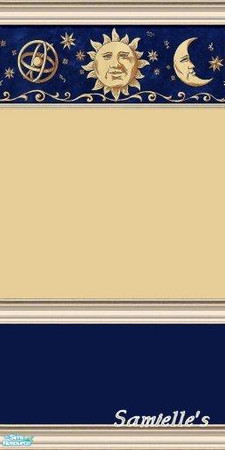Sims 2 — jbDayNightBluesWalls535a by Samielle — Beautiful wall set for any room in your sim's home. Set consists of 2