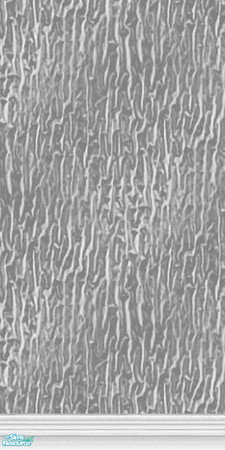 Sims 2 — Silver Crinkle with footer by RollerCoasterRobot — A silver textured wall with a footer to add artistic flair to
