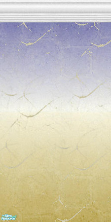 Sims 2 — Blue & Tan with Header by RollerCoasterRobot — A blue & tan textured wall with a header to add artistic