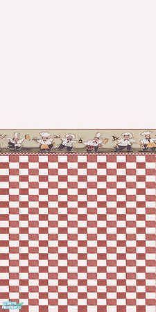 Sims 2 — Crazy Chef Wall Tiles - Red by Lisasimpsonfan — Part of the Crazy Chef Wall Tiles set.