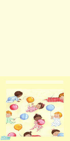 Sims 2 — Happy Birth-day Nursery - wall by TSR Archive — Happy birthday nursery wall