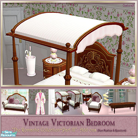 Sims 2 — Victorian Add-ons - 2-tile Canopy Recol by Cashcraft — Vintage Victorian Bedroom Part III, "Add-ons"