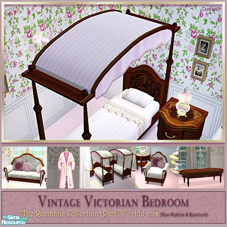 Sims 2 — Victorian Bedroom Add-ons - Canopy Recol by Cashcraft — Vintage Victorian Bedroom Part III, "Add-ons"