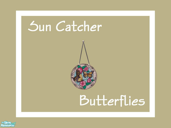 Sims 2 — Sun Catchers Butterflies by Shakeshaft — Part of a set of six new Sun Catchers to hang in your windows, set