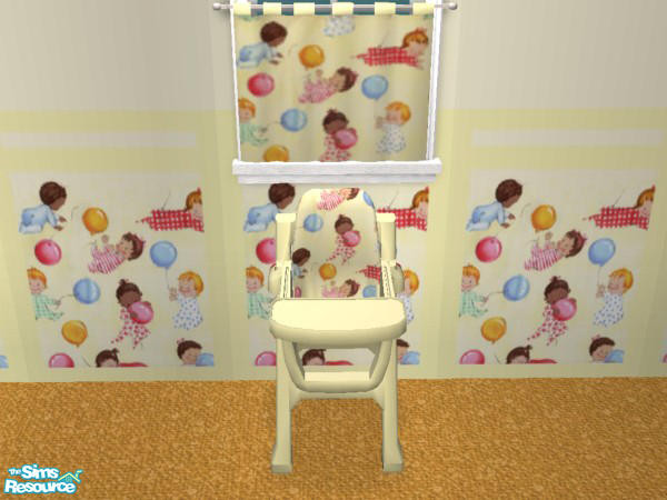 Sims 2 — Happy Birth-day Nursery - High Chair by TSR Archive — High chair for your boy or girl baby simmies