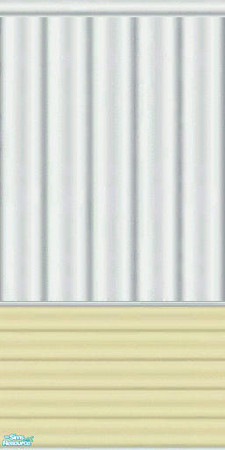 Sims 2 — Pale Yellow Trailer Siding 3 by AmberDiceless — White trailer siding with a pale yellow lower panel.