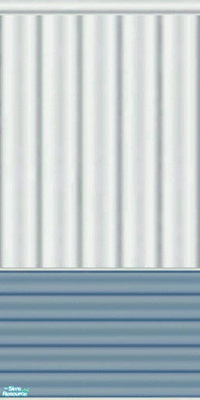Sims 2 — Slate Blue Trailer Siding 3 by AmberDiceless — White trailer siding with a slate blue lower panel.