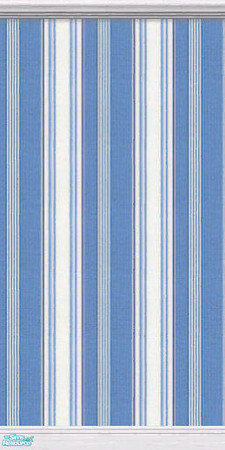 Sims 2 — Blue Stripes Wall 06 by TKayO by TKayO — Blue stripes with white mouldings. Part of the Blue Stripes Set by