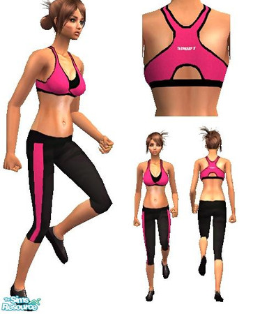 Sims 2 — Sexy Sport - Pink by Potiki — Sexy Sport workout wear in Pink! Please rate.