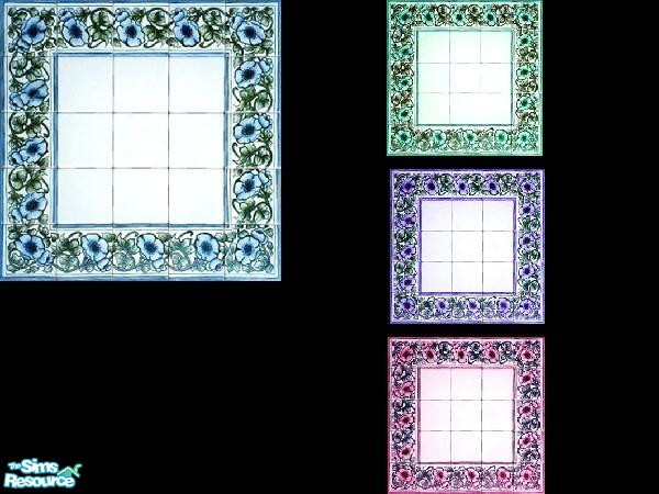Sims 2 — floral tiles by juttaponath — Please do not reupload.