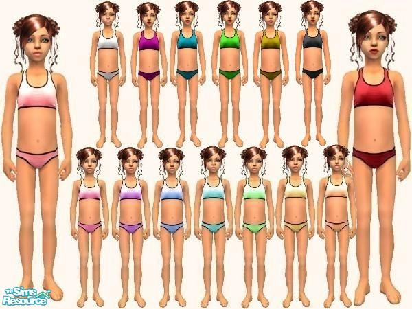 Sims 2 — child bikinis by juttaponath — Do not reupload or edit and upload. Thank you.