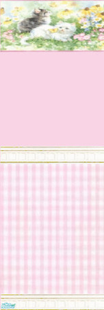 Sims 2 — sksPinkCheckWallpaperwithKittens1 by lilspirit45 — The perfect pink for any little girls room. Created by