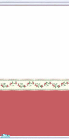 Sims 2 — Red Paint Bordered Wall by BarbAnn — TSRAA Member